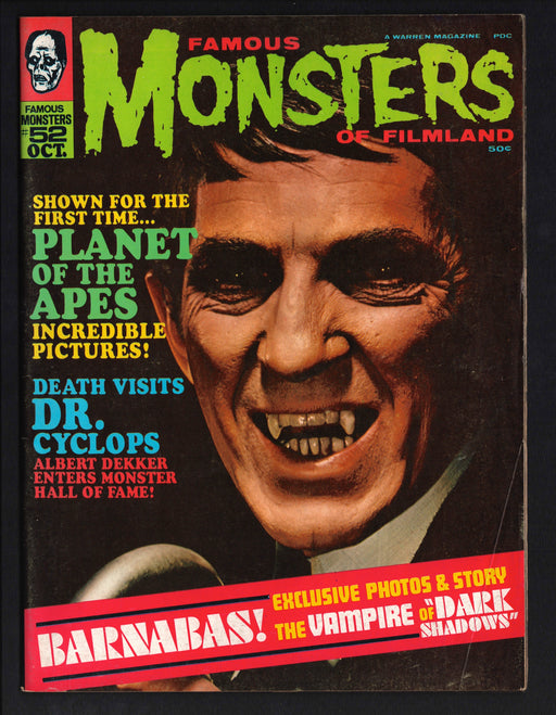 1968 Famous Monsters of Filmland Magazine #52 Dark Shadows - TvMovieCards.com