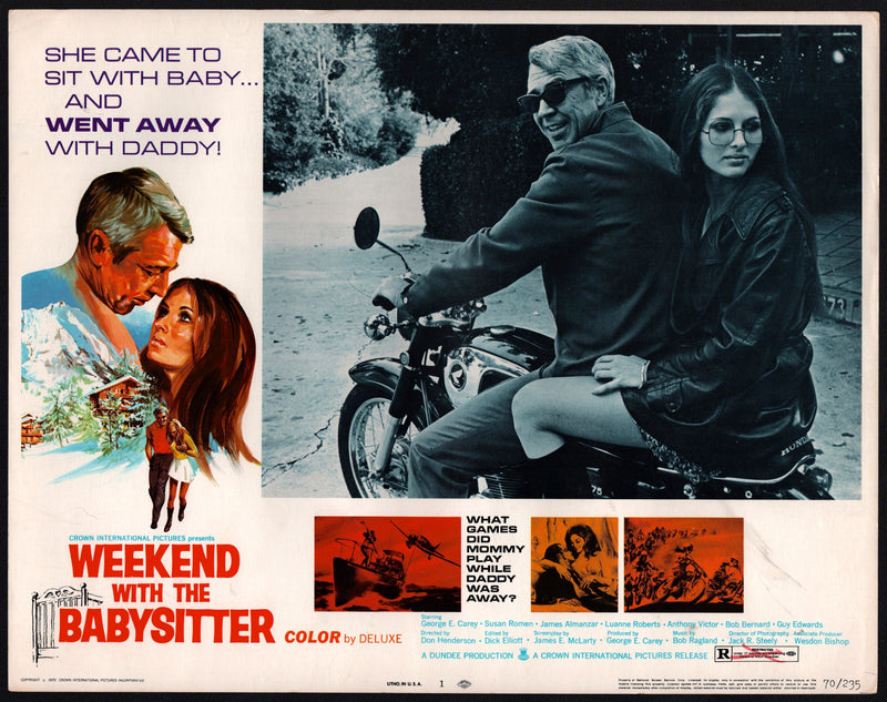 1970 Weekend with the Babysitter #1 11x14 Lobby Card George E. Carey Susan Romen - TvMovieCards.com
