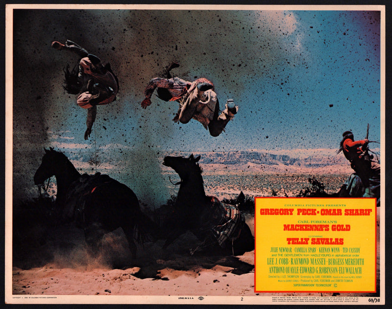 1969 Mackenna's Gold Lobby Card 11x14 Gregory Peck Omar Sharif Telly Savalas - TvMovieCards.com