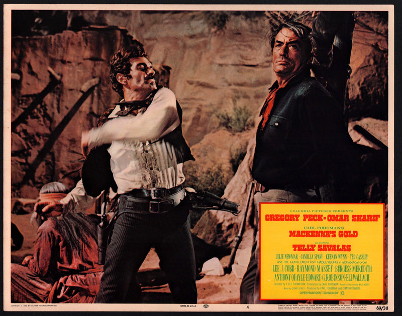 1969 Mackenna's Gold Lobby Card 11x14 Gregory Peck Omar Sharif Telly Savalas - TvMovieCards.com