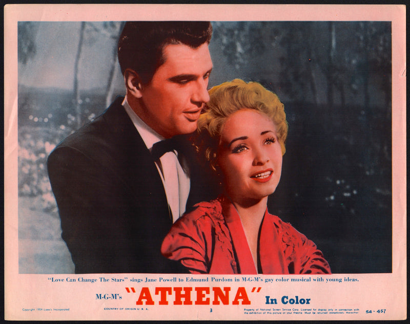 1954 Athena #3 Lobby Card 11x14 Jane Powell Debbie Reynolds Virginia Gibson - TvMovieCards.com