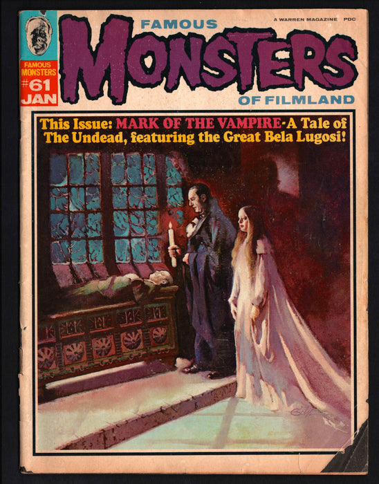 1970 Famous Monsters of Filmland Magazine #61 Mark of the Vampire - TvMovieCards.com