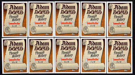 2011 Garbage Pail Kids GPK BNS Series 1 Adam Bomb Through History 10 Card Set - TvMovieCards.com