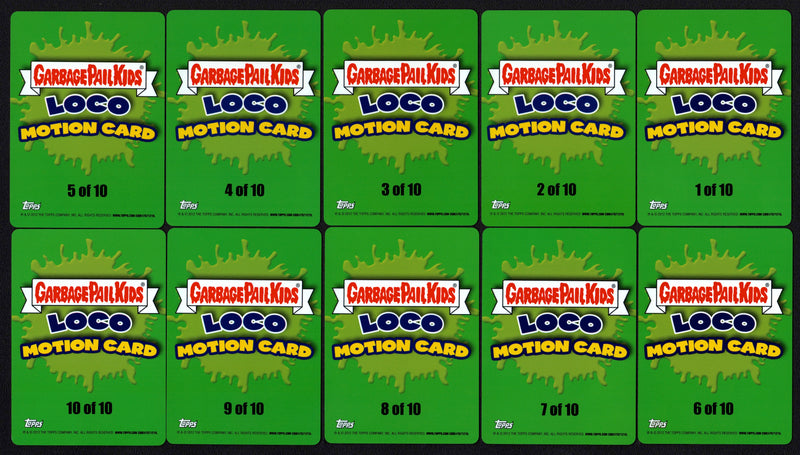 2011 Garbage Pail Kids GPK BNS Series 1 3D Loco Motion 10 Card Set - TvMovieCards.com