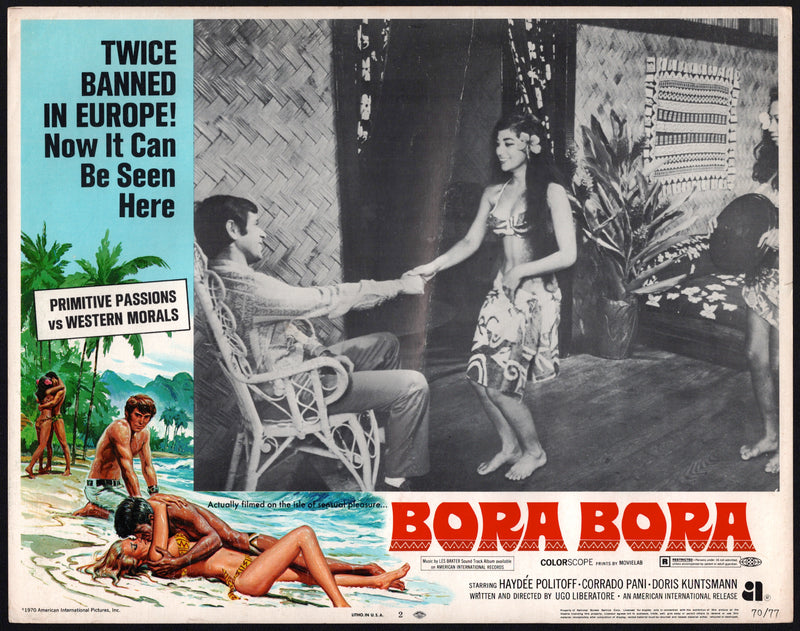 1968 Bora Bora #2 Lobby Card 11x14 Haydée Politoff Corrado Pani Doris Kunstmann - TvMovieCards.com