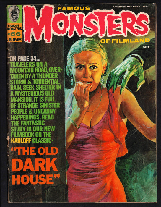 1970 Famous Monsters of Filmland Magazine #66 The Old Dark House - TvMovieCards.com
