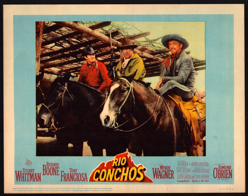 1964 Rio Conchos #4 Lobby Card 11x14 Richard Boone Stuart Whitman - TvMovieCards.com