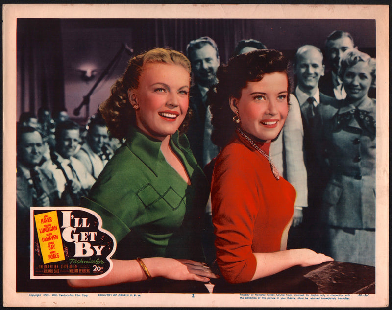 1950 I'll Get By #2 Lobby Card 11x14 June Haver William Lundigan Gloria DeHaven - TvMovieCards.com