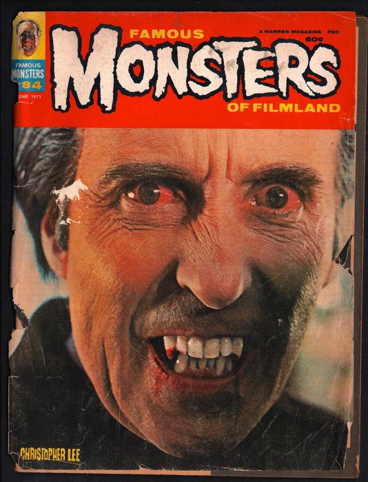 1971 Famous Monsters of Filmland Magazine #84 Dracula Christopher Lee - TvMovieCards.com