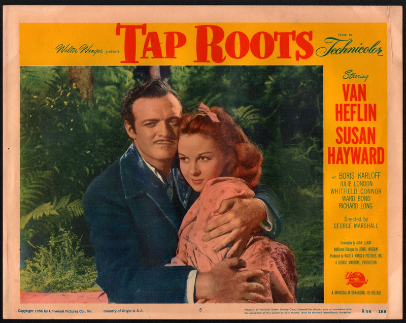 1956 Tap Roots 11x14 Lobby Card #8 Van Heflin, Susan Hayward, Boris Karloff - TvMovieCards.com