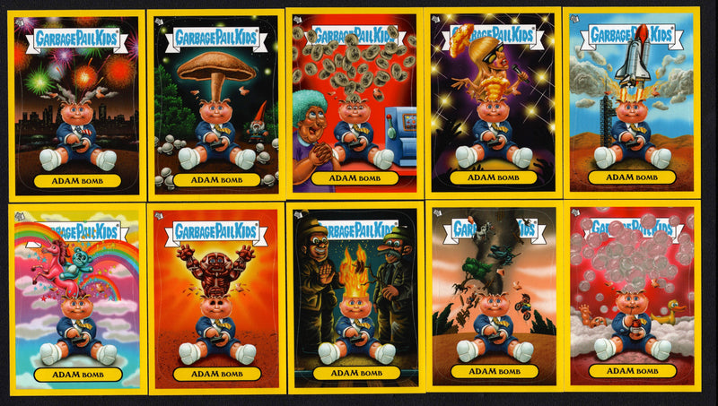2011 Garbage Pail Kids Flashback Series 3 Adam Mania Yellow 10 Card Set - TvMovieCards.com