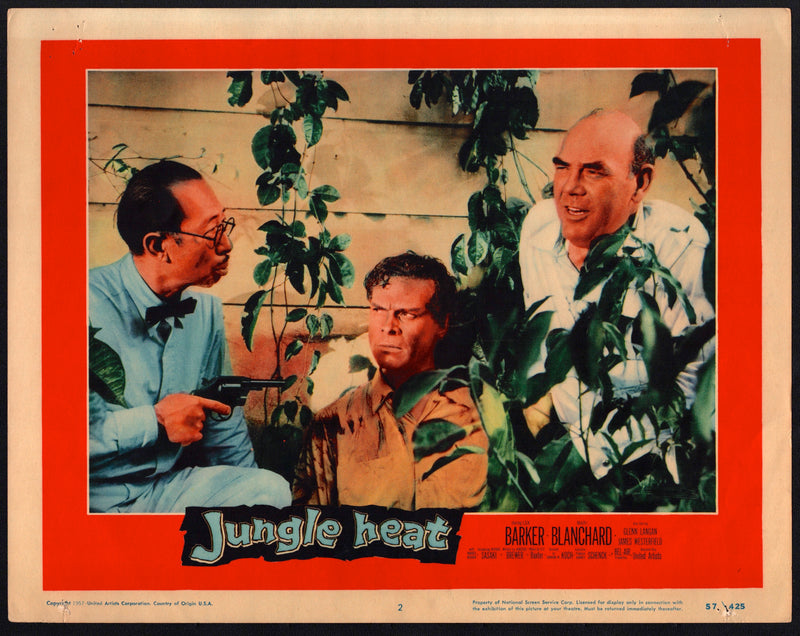 1957 Jungle Heat #2 Lobby Card 11x14 Lex Barker Mari Blanchard James Westerfield - TvMovieCards.com