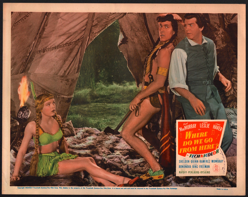 1945 Where Do We Go from Here? Lobby Card 11x14 Fred MacMurray Joan Leslie - TvMovieCards.com