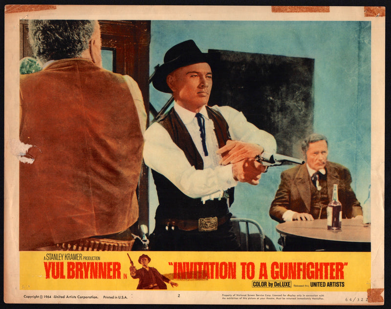 1964 Invitation to a Gunfighter #2 Lobby Card 11x14 Yul Brynner Janice Rule - TvMovieCards.com