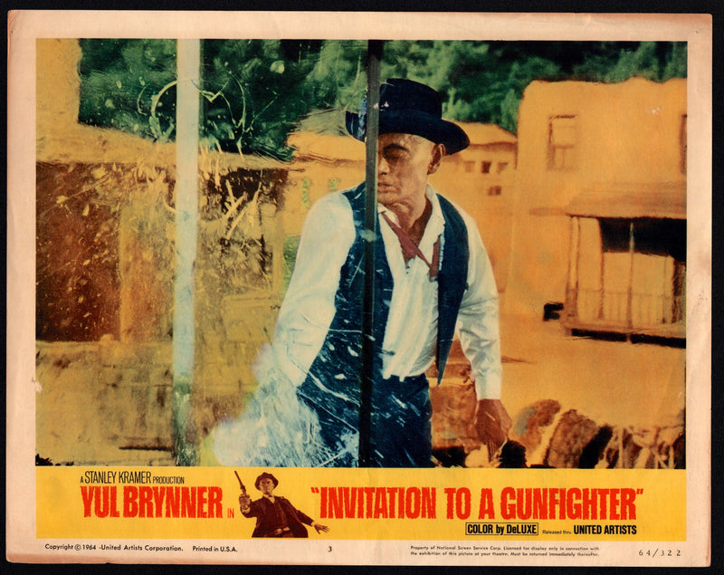 1964 Invitation to a Gunfighter #3 Lobby Card 11x14 Yul Brynner Janice Rule - TvMovieCards.com