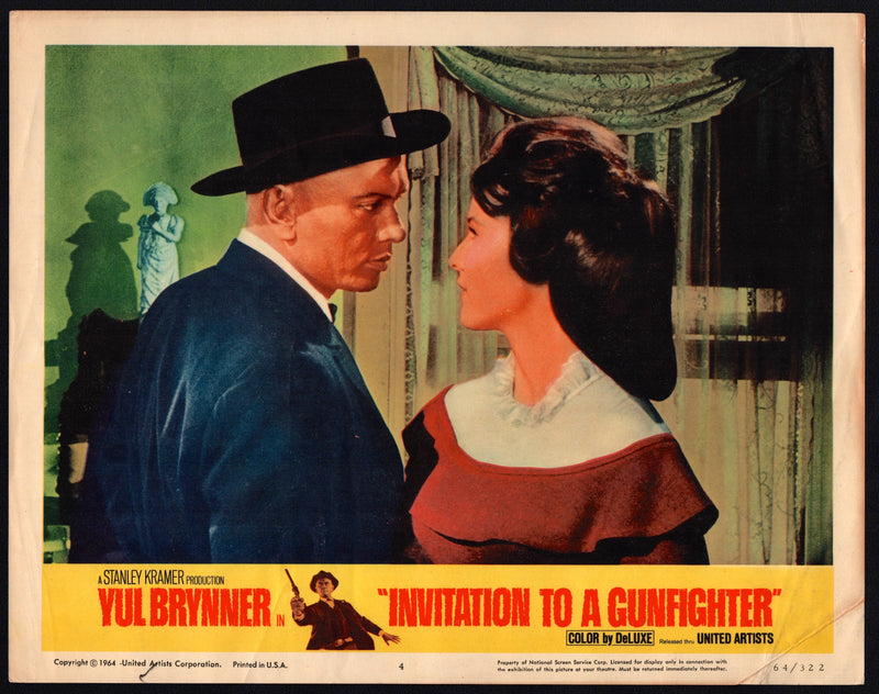 1964 Invitation to a Gunfighter #4 Lobby Card 11x14 Yul Brynner Janice Rule - TvMovieCards.com