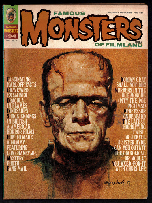 1972 Famous Monsters of Filmland Magazine #94 Frankenstein - TvMovieCards.com