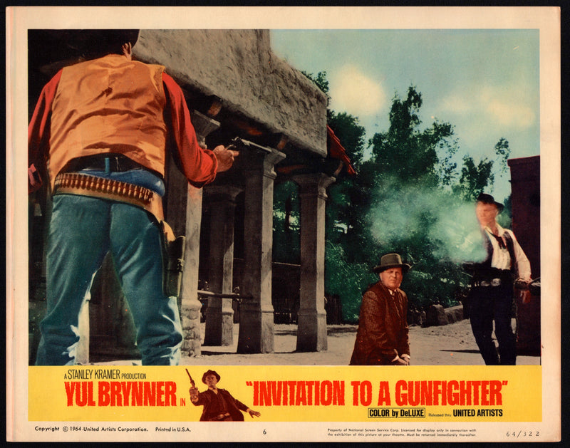 1964 Invitation to a Gunfighter #6 Lobby Card 11x14 Yul Brynner Janice Rule - TvMovieCards.com