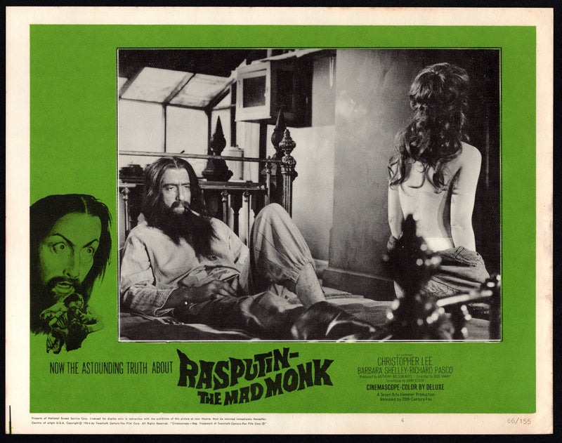 1966 Rasputin: The Mad Monk Lobby Card 11x14 Christopher Lee Barbara Shelley - TvMovieCards.com