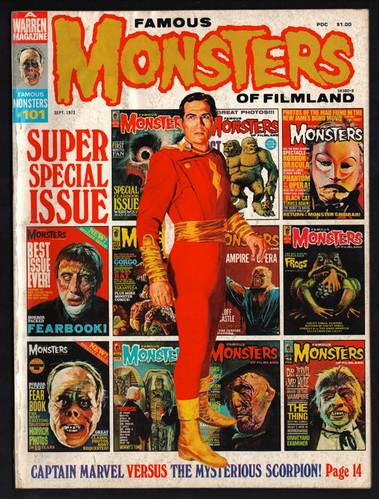 1973 Famous Monsters of Filmland Magazine #101 Captain Marvel - TvMovieCards.com