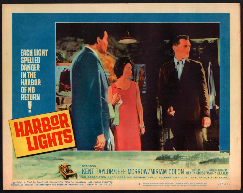 1963 Harbor Lights #4 Lobby Card 11x14 Kent Taylor Miriam Colon Jeff Morrow - TvMovieCards.com