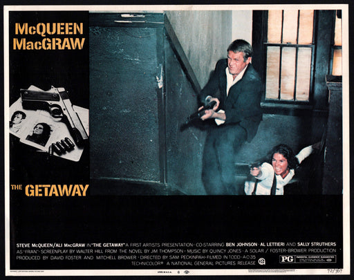 1972 The Getaway #6 Lobby Card 11x14 Steve McQueen Ali MacGraw Ben Johnson - TvMovieCards.com