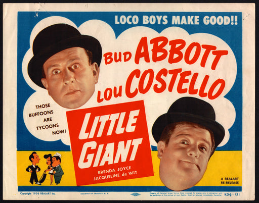 1946R Little Giant Lobby Card 11x14 Bud Abbott Lou Costello Brenda Joyce - TvMovieCards.com