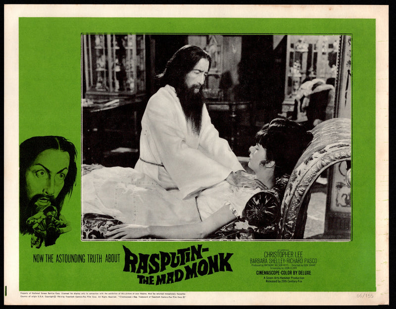 1966 Rasputin: The Mad Monk Lobby Card 11x14 Christopher Lee Barbara Shelley - TvMovieCards.com