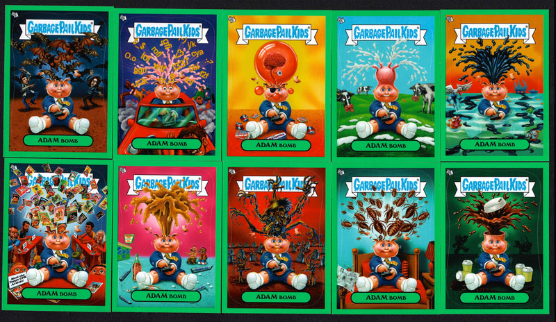 2011 Garbage Pail Kids Flashback Series 2 Adam Mania Green 10 Card Set - TvMovieCards.com