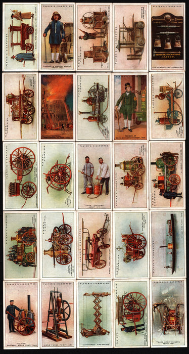 1930 John Players & Son Cigarette Fire Fighting Appliances Tobacco Card Set 50/5 - TvMovieCards.com