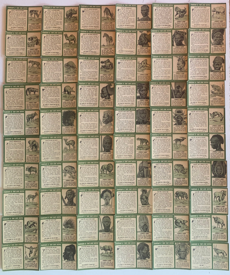 1953 Tarzan & the She Devil Vintage 3D Trading Card Set 60/60 Cards Topps - TvMovieCards.com
