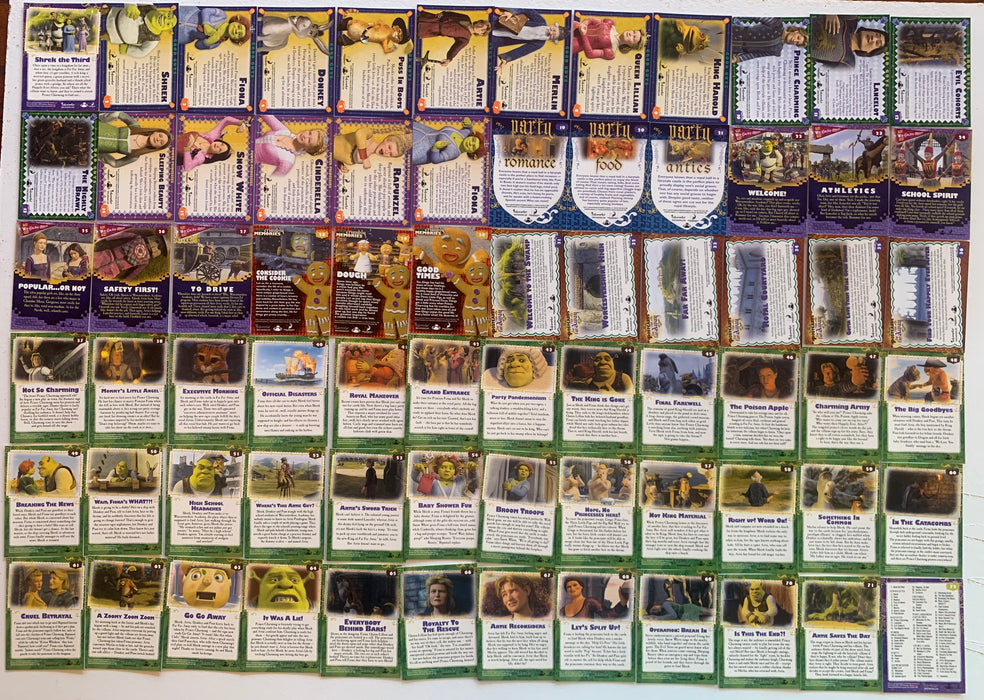 2007 Shrek The Third Base Card Set 3rd 72 Cards Inkworks - TvMovieCards.com