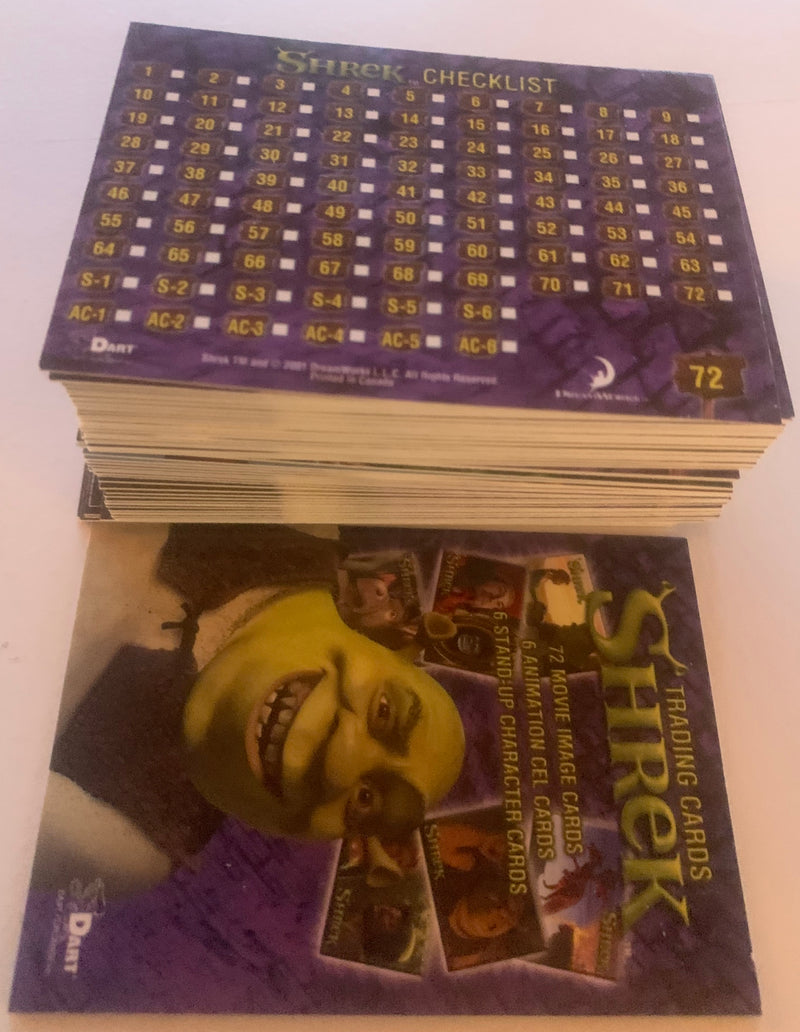 2001 Shrek Original Movie Series 1 Base Card Set 72 Cards Eddie Murphy Cameron D - TvMovieCards.com