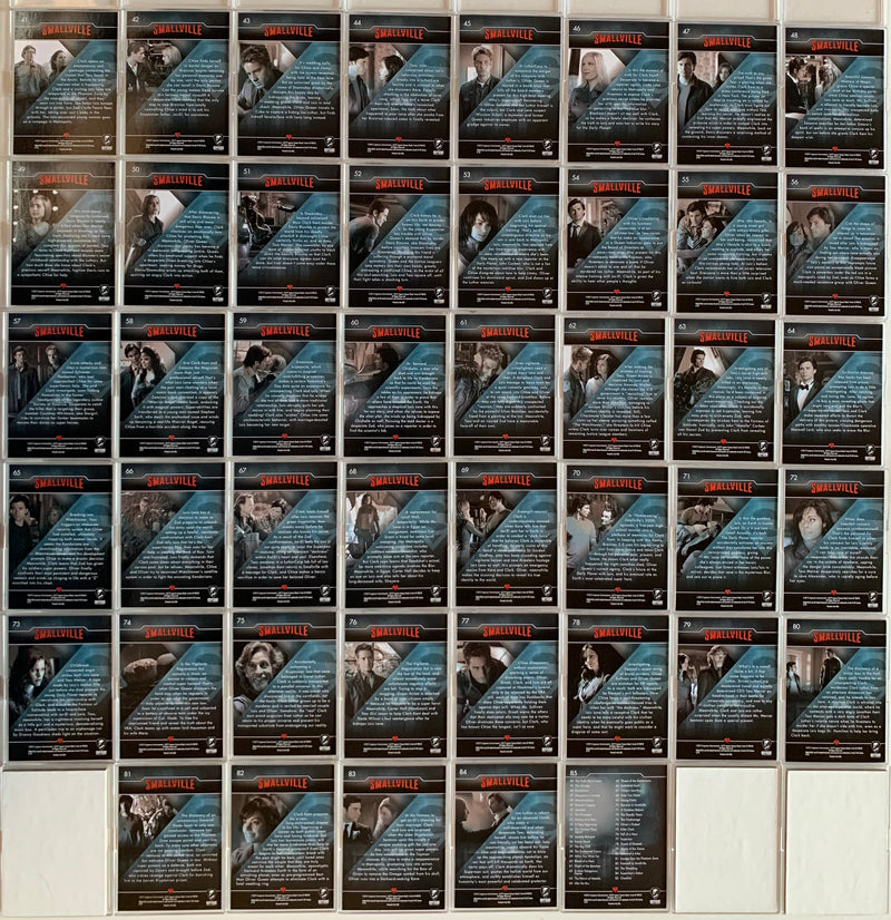 Smallville Seasons 7 - 10 Base Card Set 85 Cards Final Seasons  Cryptozoic 2012   - TvMovieCards.com