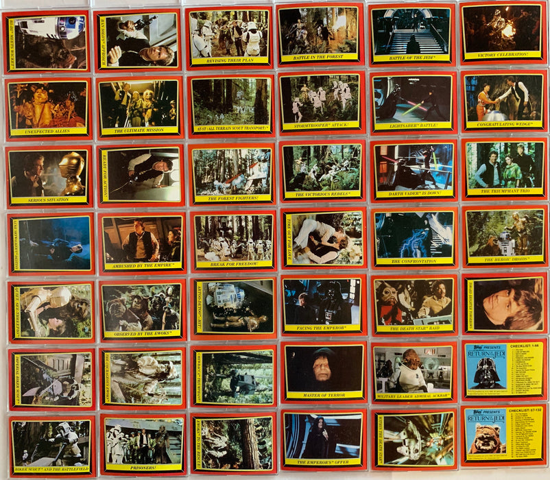 Star Wars Return of the Jedi Series 1 Movie Vintage Trading Card Set 132 Cards Topps   - TvMovieCards.com