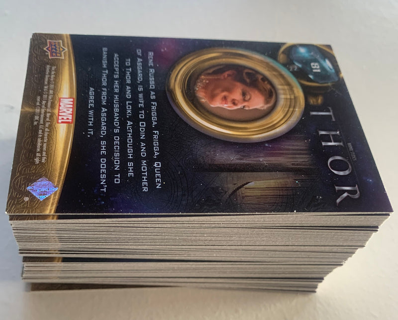 Marvel Thor Movie Base Card Set by Upper Deck 2011 81 Cards Chris Hemsworth - TvMovieCards.com