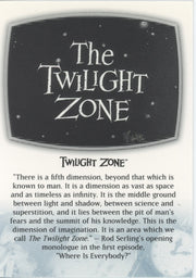 Twilight Zone 50th Anniversary Base Trading Card Set 79 Cards - TvMovieCards.com