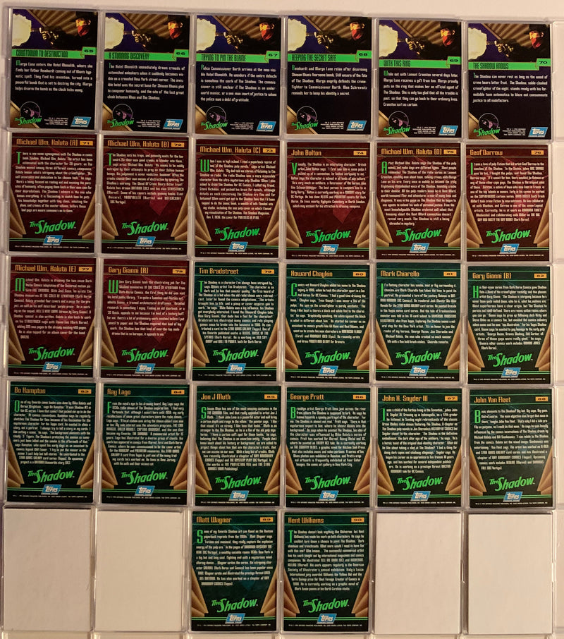 The Shadow Movie Base Trading Card Set 90 Cards Topps 1994   - TvMovieCards.com