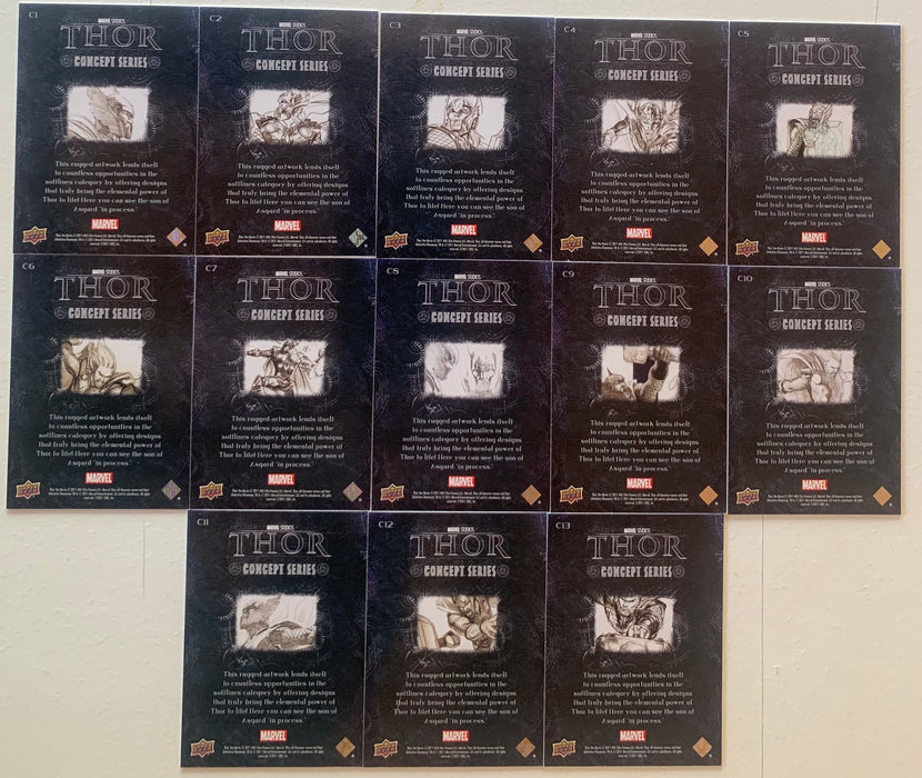 2011 Marvel Thor Movie Concept Series Chase Card Set C1 - C13 UD 2011 13 Cards - TvMovieCards.com