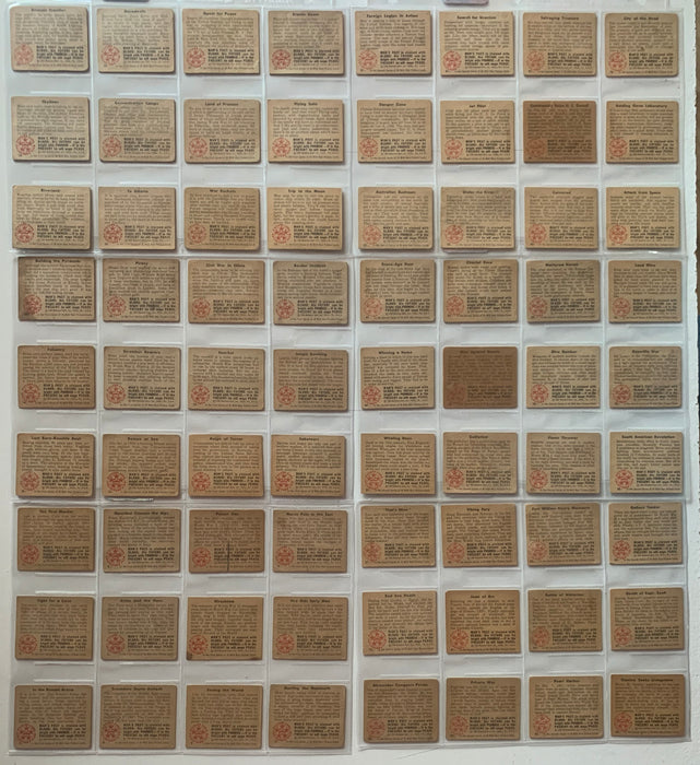 Wild Man Complete Vintage Picture Card Set 72 Cards Bowman 1950