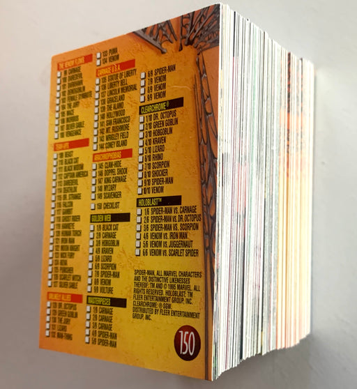 1995 Fleer Ultra Spider-Man Complete Base Card Set (Cards 1-150) - Near Mint - TvMovieCards.com
