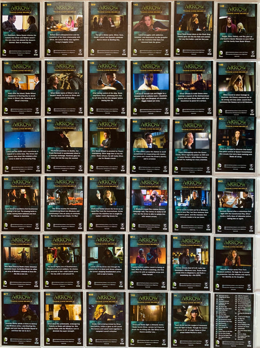 2015 Arrow Season 2 Base Trading Card Set 72 Cards Cryptozoic   - TvMovieCards.com