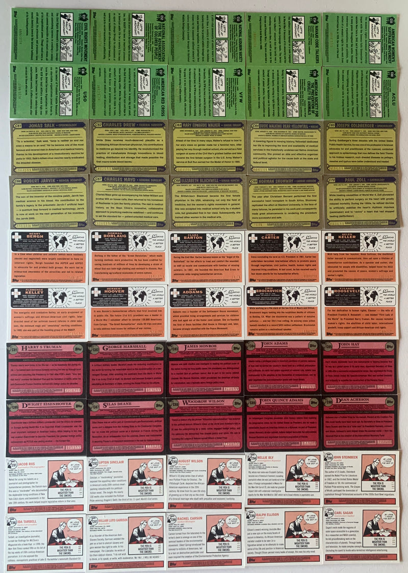 American Heritage Heroes Chromium Parallel Card Set 100 Cards Topps 2009 - TvMovieCards.com