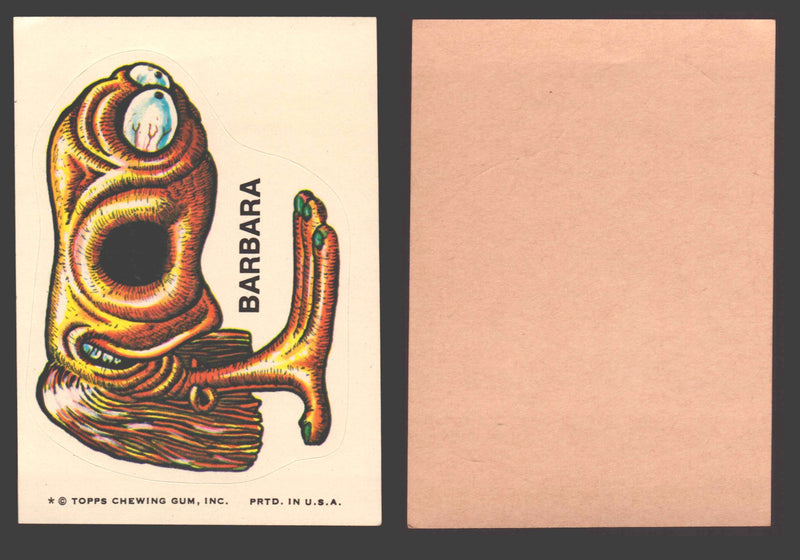 1973-74 Ugly Stickers Tan Back Trading Card You Pick Singles #1-110 Topps Barbara - TvMovieCards.com