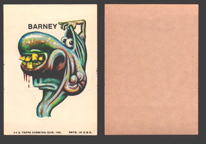 1973-74 Ugly Stickers Tan Back Trading Card You Pick Singles #1-110 Topps Barney - TvMovieCards.com