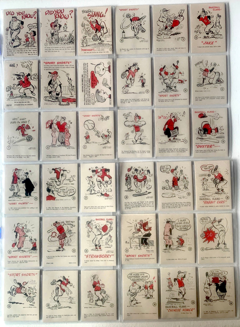 1963 Baseball Card Set 84 cards NM Stars Ruth Cobb Gehrig DiMaggio Fun Cards by - TvMovieCards.com