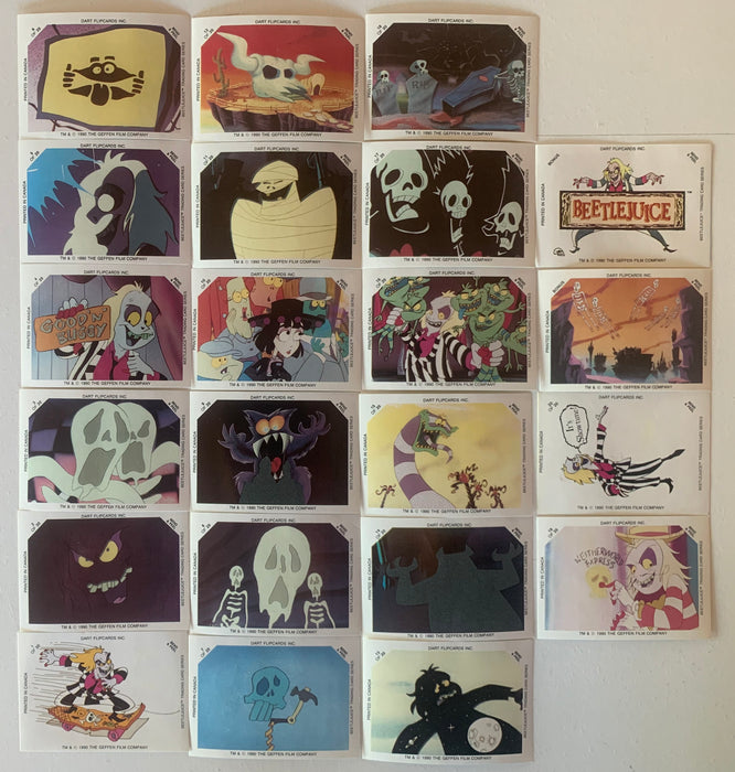 1990 Beetlejuice Animated TV Show Chase Sticker Set (20 + 2 bonus) (22) Dart Flipcards - TvMovieCards.com