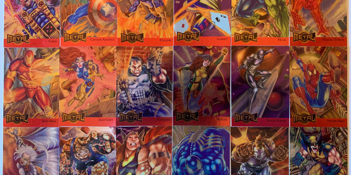1995 Fleer Marvel Metal Inaugural Metal Blaster Chase Card Set 18