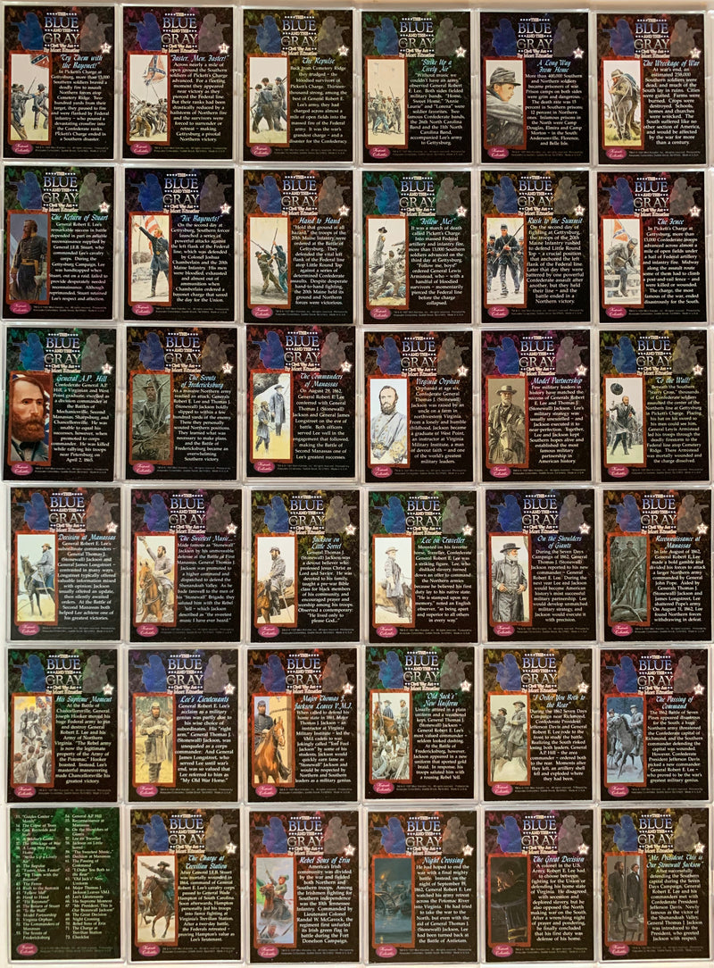 Civil War Blue and Gray 72 Card Set by Mort Kunstler Comic Images 1996   - TvMovieCards.com