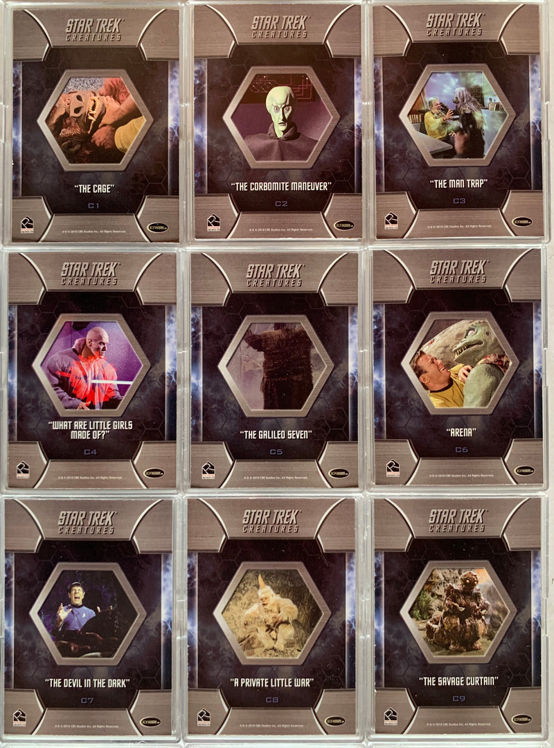 Star Trek TOS Remastered Creatures Chase Card Set C1 - C9 9 Cards 2010 Rittenho - TvMovieCards.com